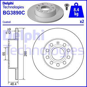 Delphi BG3890C-18B1 - Discofreno autozon.pro