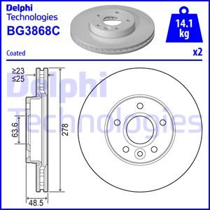 Delphi BG3868C-18B1 - Discofreno autozon.pro