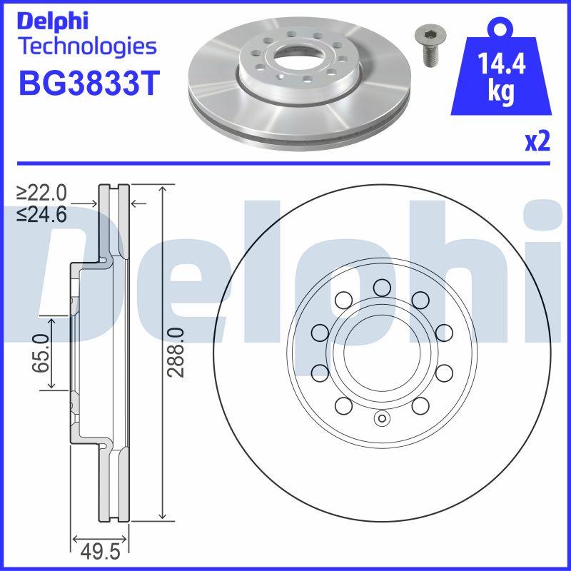 Delphi BG3833T - Discofreno autozon.pro