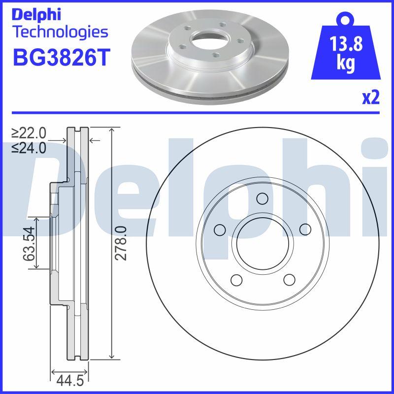 Delphi BG3826T - Discofreno autozon.pro