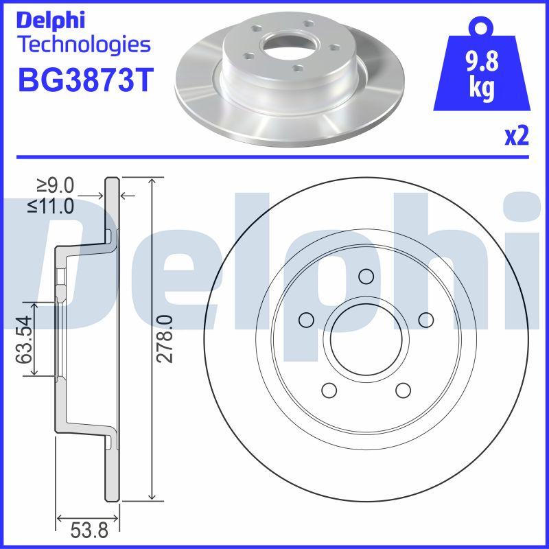 Delphi BG3873T - Discofreno autozon.pro