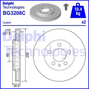 Delphi BG3208C-18B1 - Discofreno autozon.pro