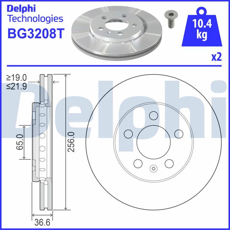 Delphi BG3208T - Discofreno autozon.pro