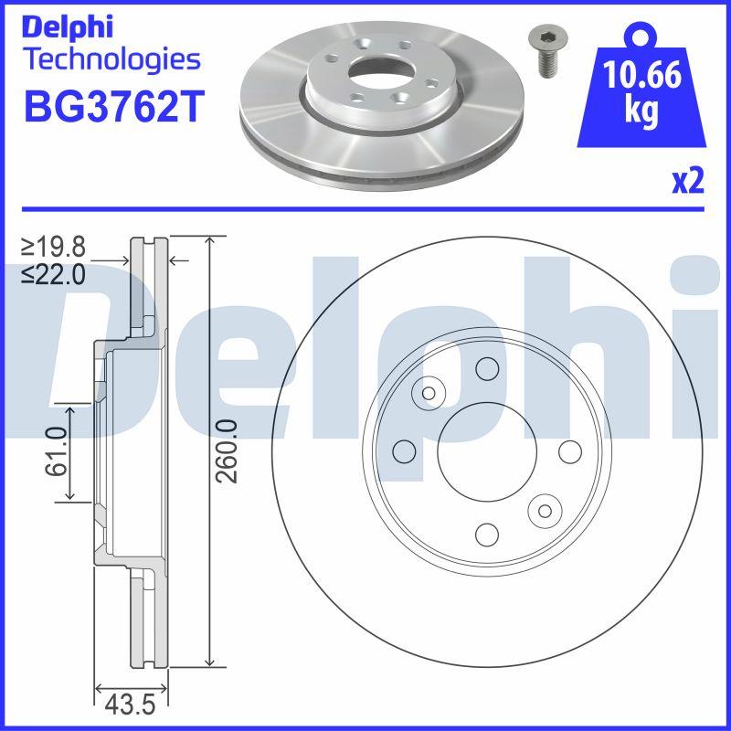 Delphi BG3762T - Discofreno autozon.pro