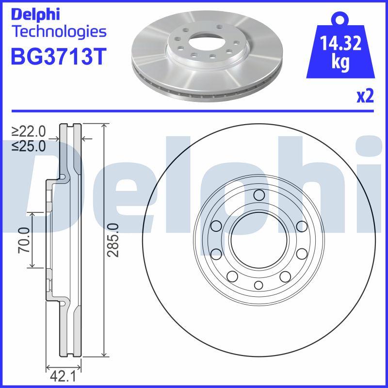 Delphi BG3713T - Discofreno autozon.pro