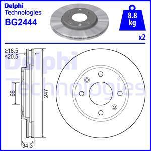 Delphi BG2444 - Discofreno autozon.pro