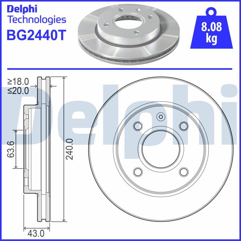 Delphi BG2440T - Discofreno autozon.pro