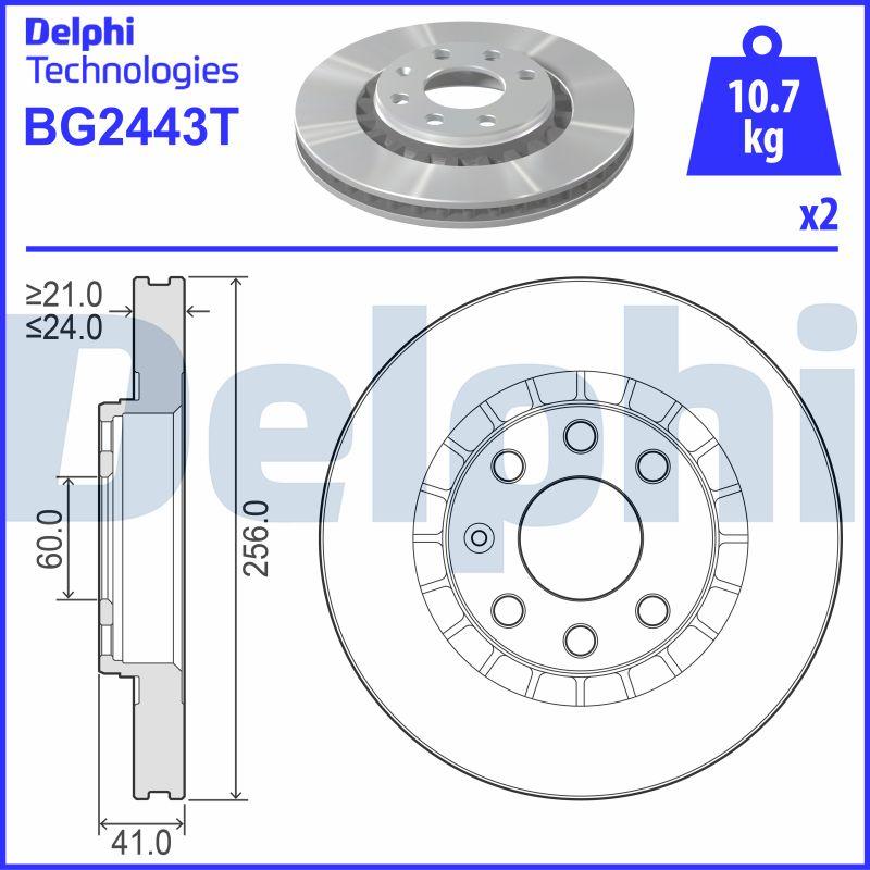 Delphi BG2443T - Discofreno autozon.pro