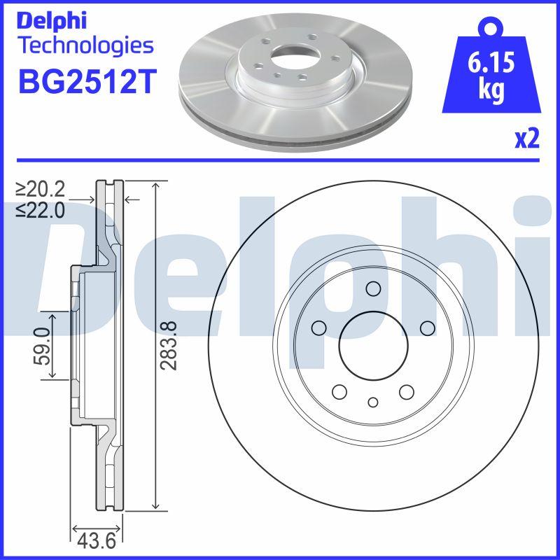 Delphi BG2512T - Discofreno autozon.pro