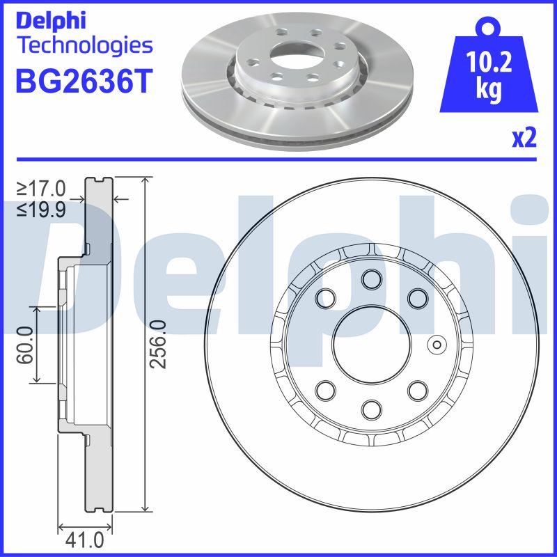 Delphi BG2636T - Discofreno autozon.pro