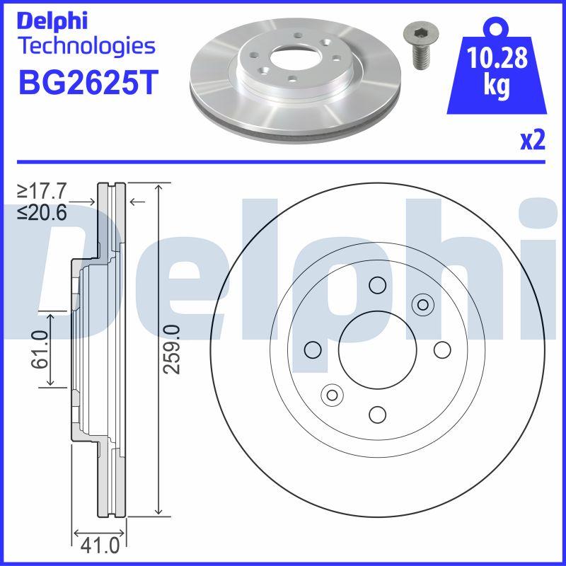 Delphi BG2625T - Discofreno autozon.pro