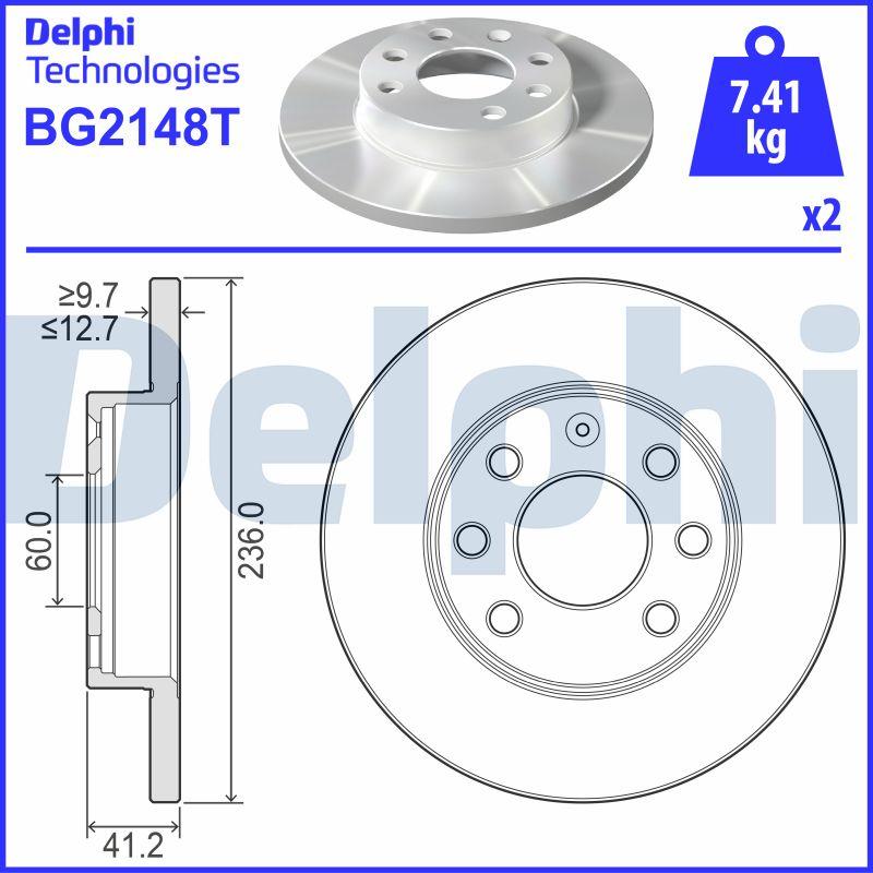 Delphi BG2148T - Discofreno autozon.pro