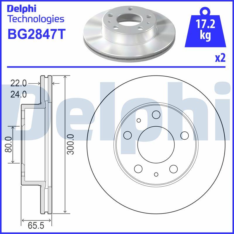 Delphi BG2847T - Discofreno autozon.pro