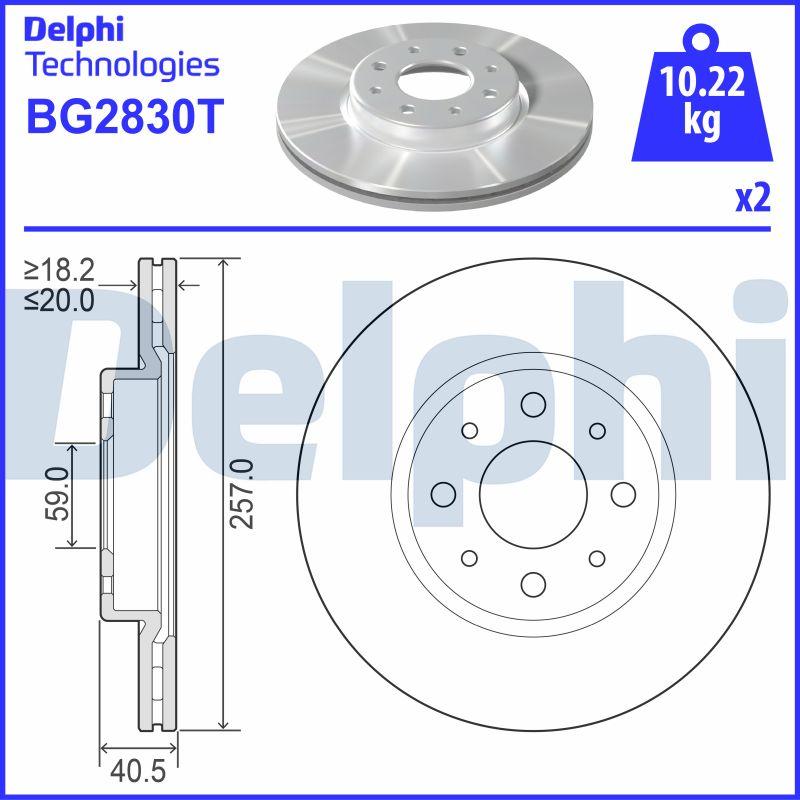 Delphi BG2830T - Discofreno autozon.pro