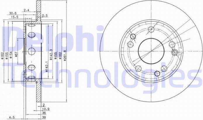 Delphi BG2298 - Discofreno autozon.pro