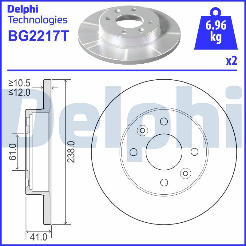 Delphi BG2217T - Discofreno autozon.pro