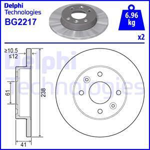 Delphi BG2217 - Discofreno autozon.pro