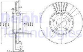 Delphi BG2745C-18B1 - Discofreno autozon.pro