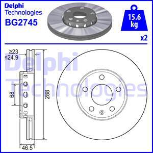 Delphi BG2745-C - Discofreno autozon.pro