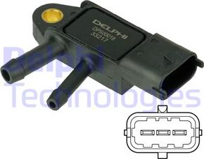 Delphi DPS00018 - Sensore, Pressione gas scarico autozon.pro