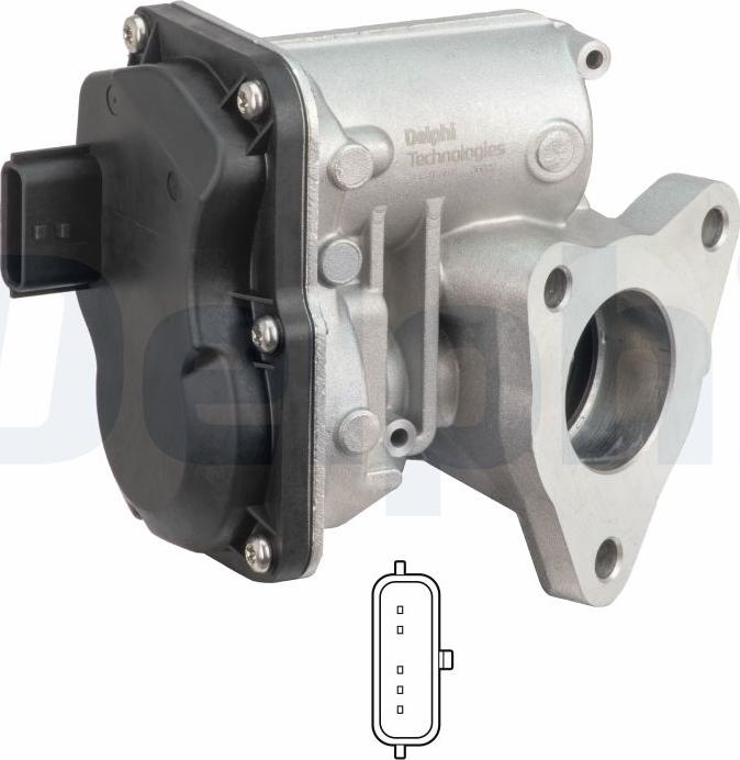 Delphi EG10557-12B1 - Valvola ricircolo gas scarico-EGR autozon.pro