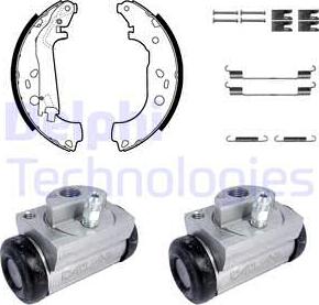 Delphi KP1144 - Kit ganasce freno autozon.pro