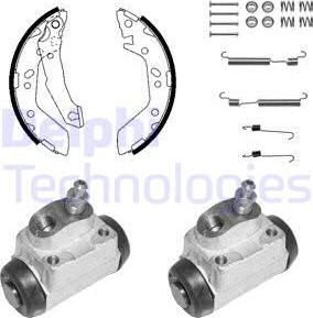 Delphi KP1104 - Kit ganasce freno autozon.pro