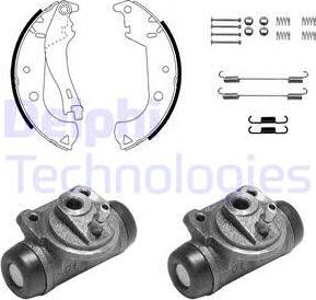 Delphi KP1117 - Kit ganasce freno autozon.pro