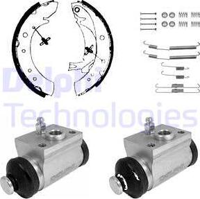 Delphi KP1130 - Kit ganasce freno autozon.pro