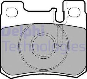 Delphi LP947 - Kit pastiglie freno, Freno a disco autozon.pro