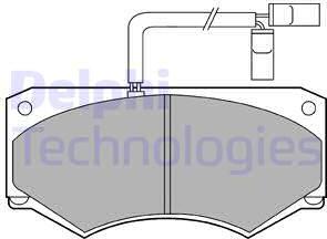 Delphi LP903 - Kit pastiglie freno, Freno a disco autozon.pro