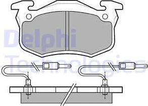 Delphi LP491 - Kit pastiglie freno, Freno a disco autozon.pro