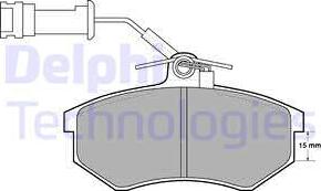 Delphi LP444 - Kit pastiglie freno, Freno a disco autozon.pro