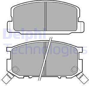 Delphi LP402 - Kit pastiglie freno, Freno a disco autozon.pro