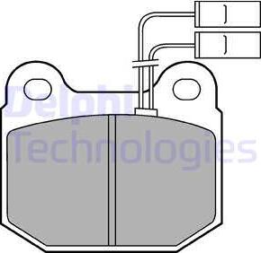 Delphi LP485 - Kit pastiglie freno, Freno a disco autozon.pro