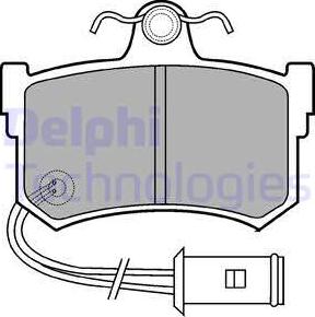 Delphi LP434 - Kit pastiglie freno, Freno a disco autozon.pro