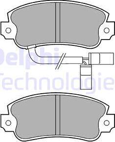 Delphi LP433 - Kit pastiglie freno, Freno a disco autozon.pro