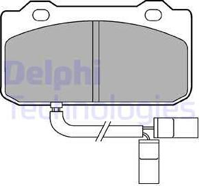 Delphi LP432 - Kit pastiglie freno, Freno a disco autozon.pro