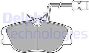 Delphi LP598 - Kit pastiglie freno, Freno a disco autozon.pro