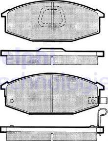 Delphi LP545 - Kit pastiglie freno, Freno a disco autozon.pro