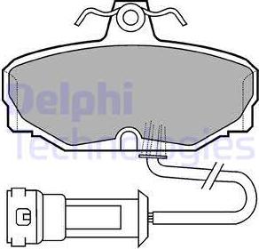 Delphi LP557 - Kit pastiglie freno, Freno a disco autozon.pro