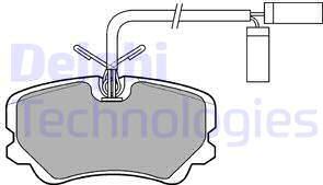 Delphi LP560 - Kit pastiglie freno, Freno a disco autozon.pro