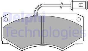 Delphi LP584 - Kit pastiglie freno, Freno a disco autozon.pro