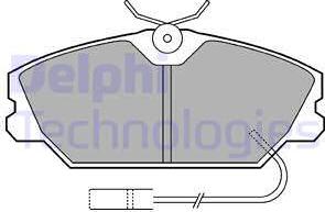 Delphi LP539 - Kit pastiglie freno, Freno a disco autozon.pro