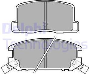 Delphi LP574 - Kit pastiglie freno, Freno a disco autozon.pro