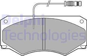 Delphi LP698 - Kit pastiglie freno, Freno a disco autozon.pro