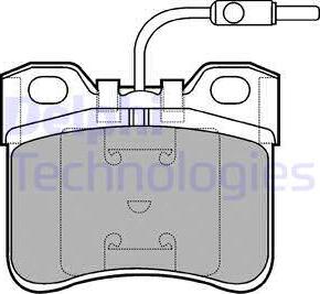 Delphi LP652 - Kit pastiglie freno, Freno a disco autozon.pro