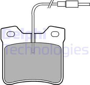 Delphi LP667 - Kit pastiglie freno, Freno a disco autozon.pro