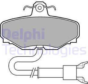 Delphi LP601 - Kit pastiglie freno, Freno a disco autozon.pro