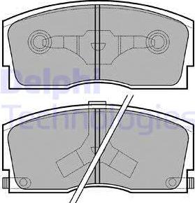 Delphi LP626-18B1 - Kit pastiglie freno, Freno a disco autozon.pro